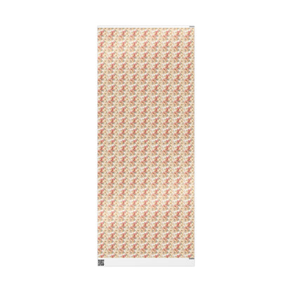Christmas Poinsettia Wrapping Paper Roll, Elegant Watercolor Gift Wrap for Winter Holiday Gifts #21