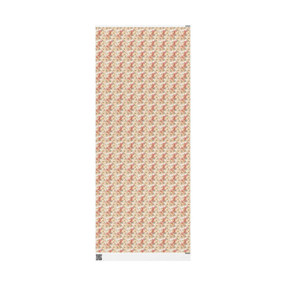 Christmas Poinsettia Wrapping Paper Roll, Elegant Watercolor Gift Wrap for Winter Holiday Gifts #21