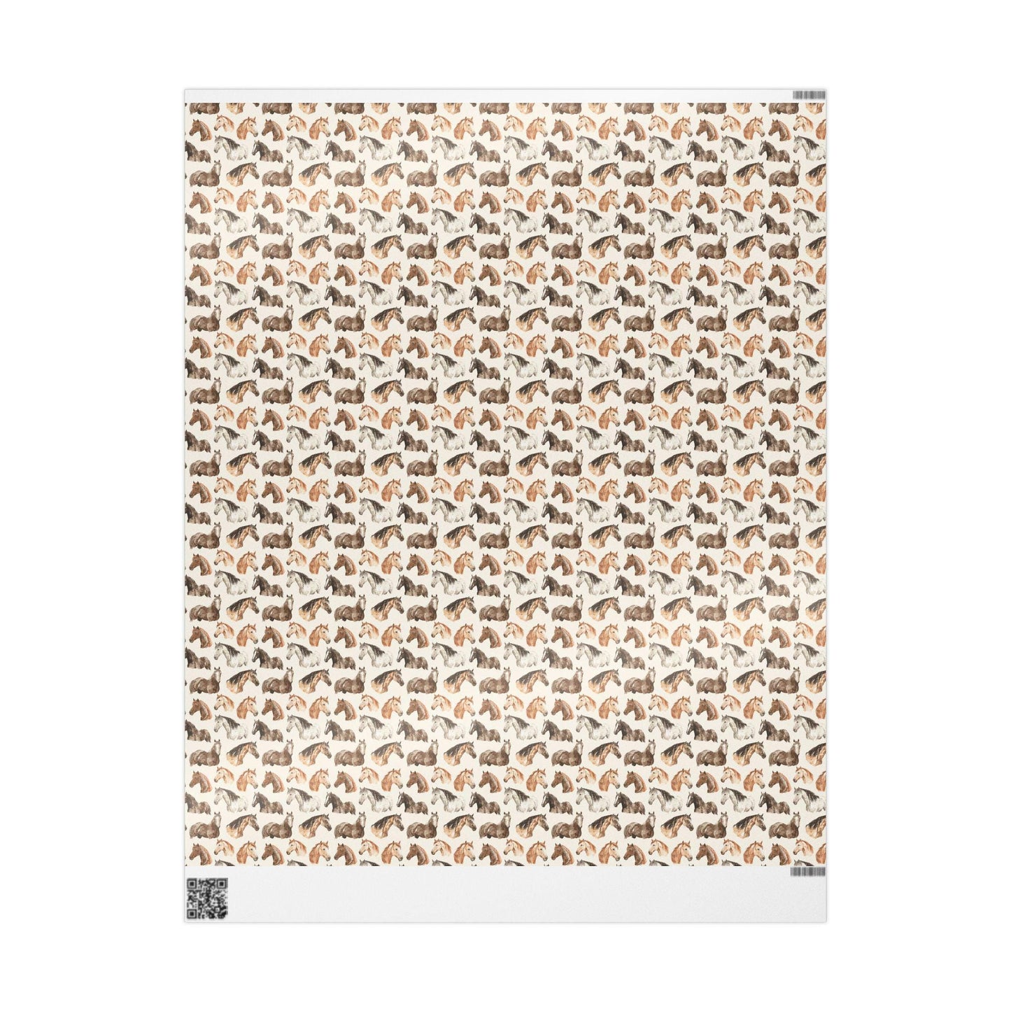 Cowgirl Horse Wrapping Paper, Christmas Equestrian Gift Wrap, Winter Riding Wrap, Holiday Present Paper, Horse Lover Festive Sheet