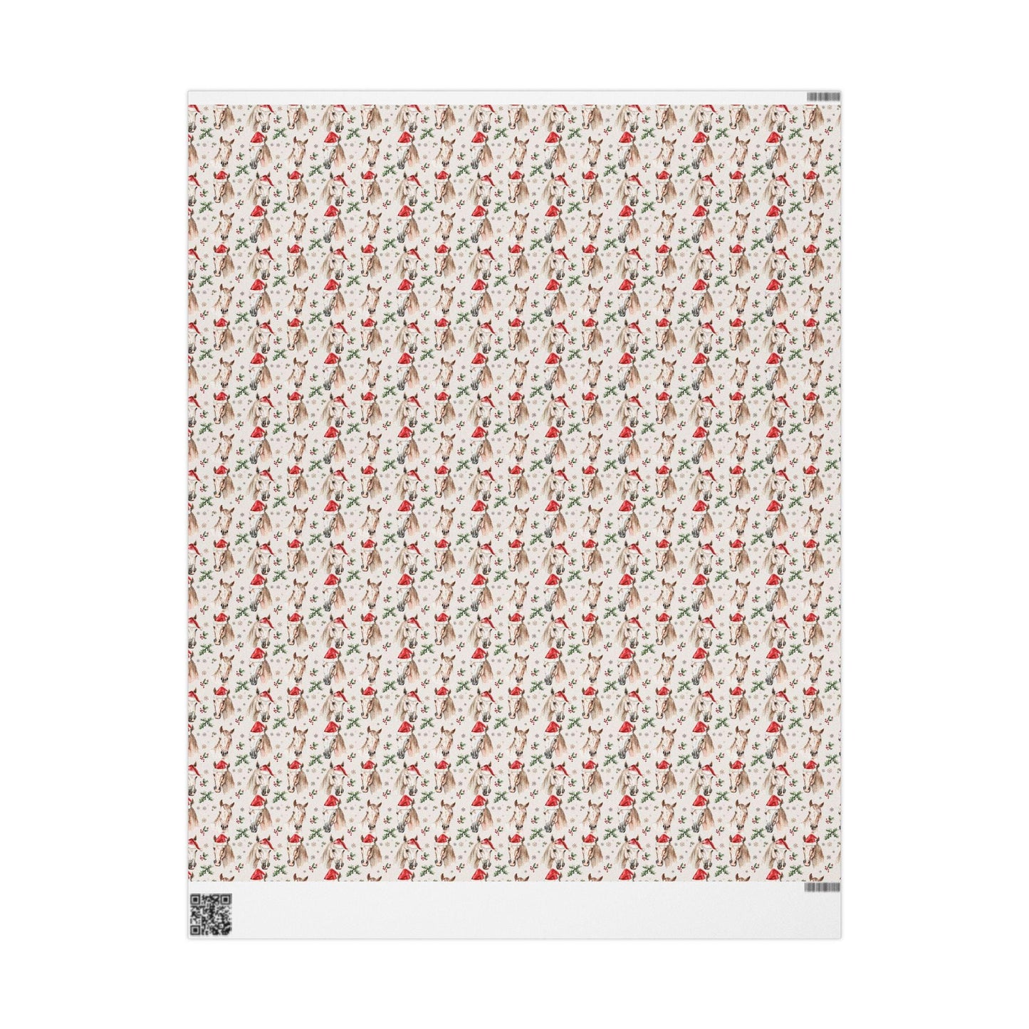 Christmas Horse Wrap with Santa, Equestrian Holiday Gift Paper, Cowgirl Xmas Wrap, Winter Riding Present, Horse Lover Festive Paper