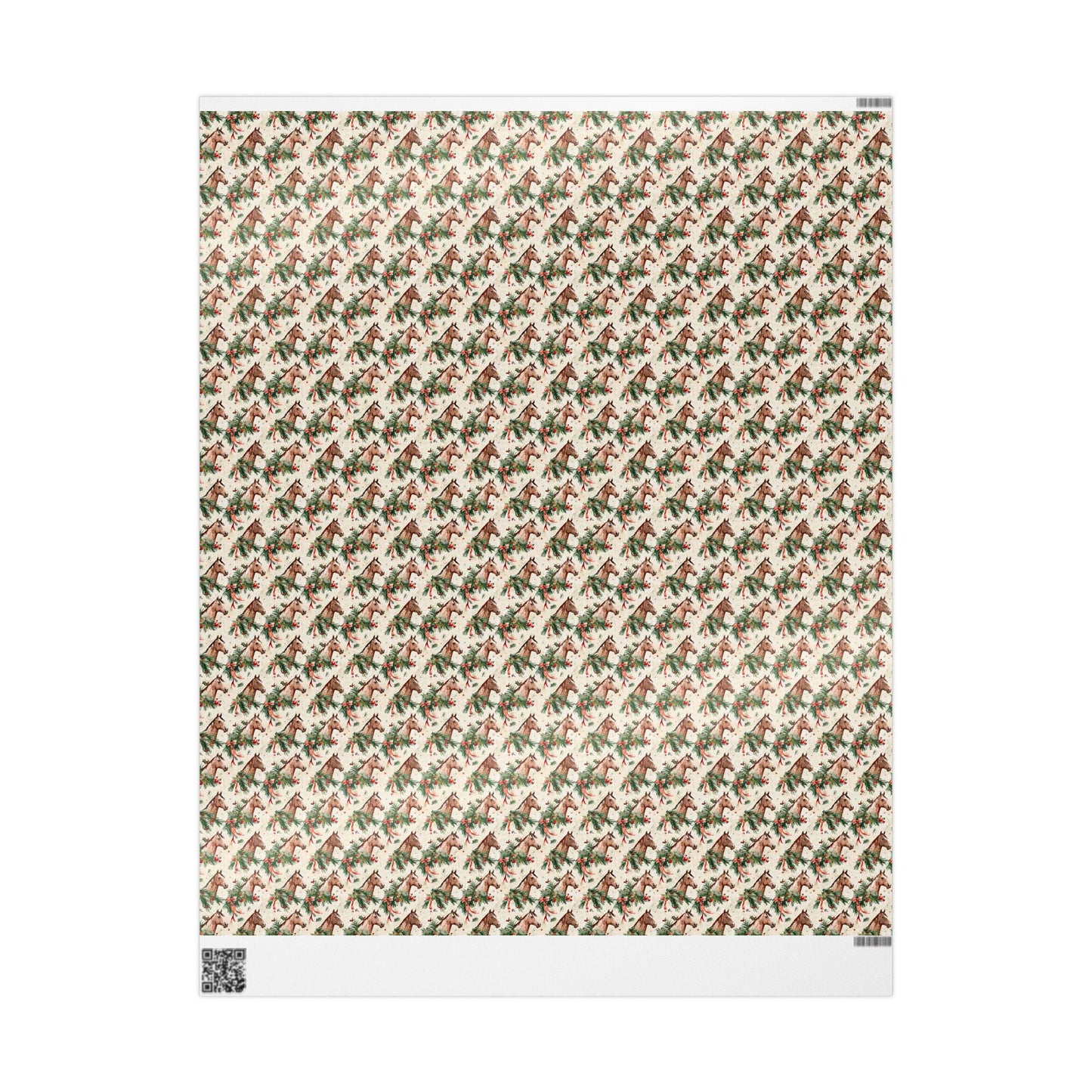 Equestrian Xmas Wrapping Paper, Horse Holiday Gift Wrap, Festive Riding Paper, Cowgirl Present Wrap, Winter Horse Lover Wrap