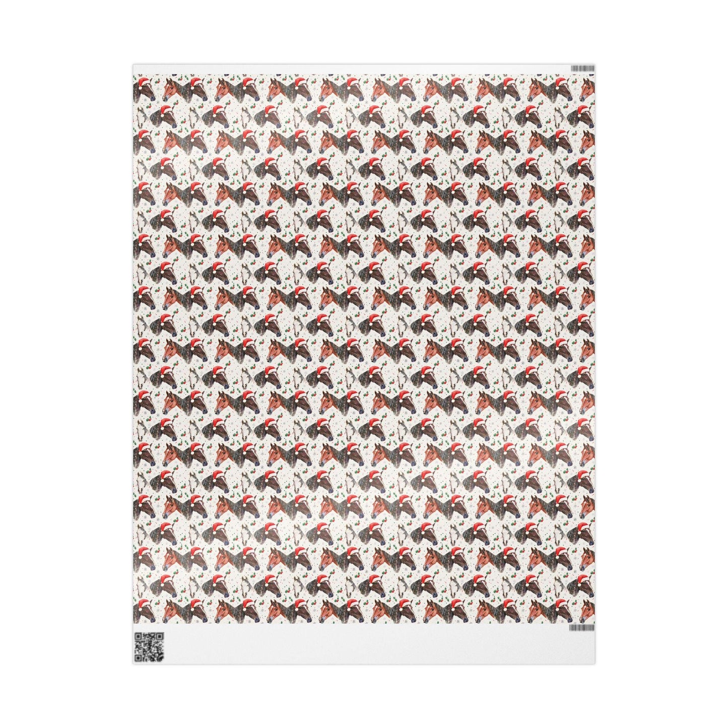 Holiday Horse Wrapping Paper, Cowgirl Christmas Gift Wrap, Winter Equestrian Paper, Riding Present Wrap, Horse Lover Festive Sheet