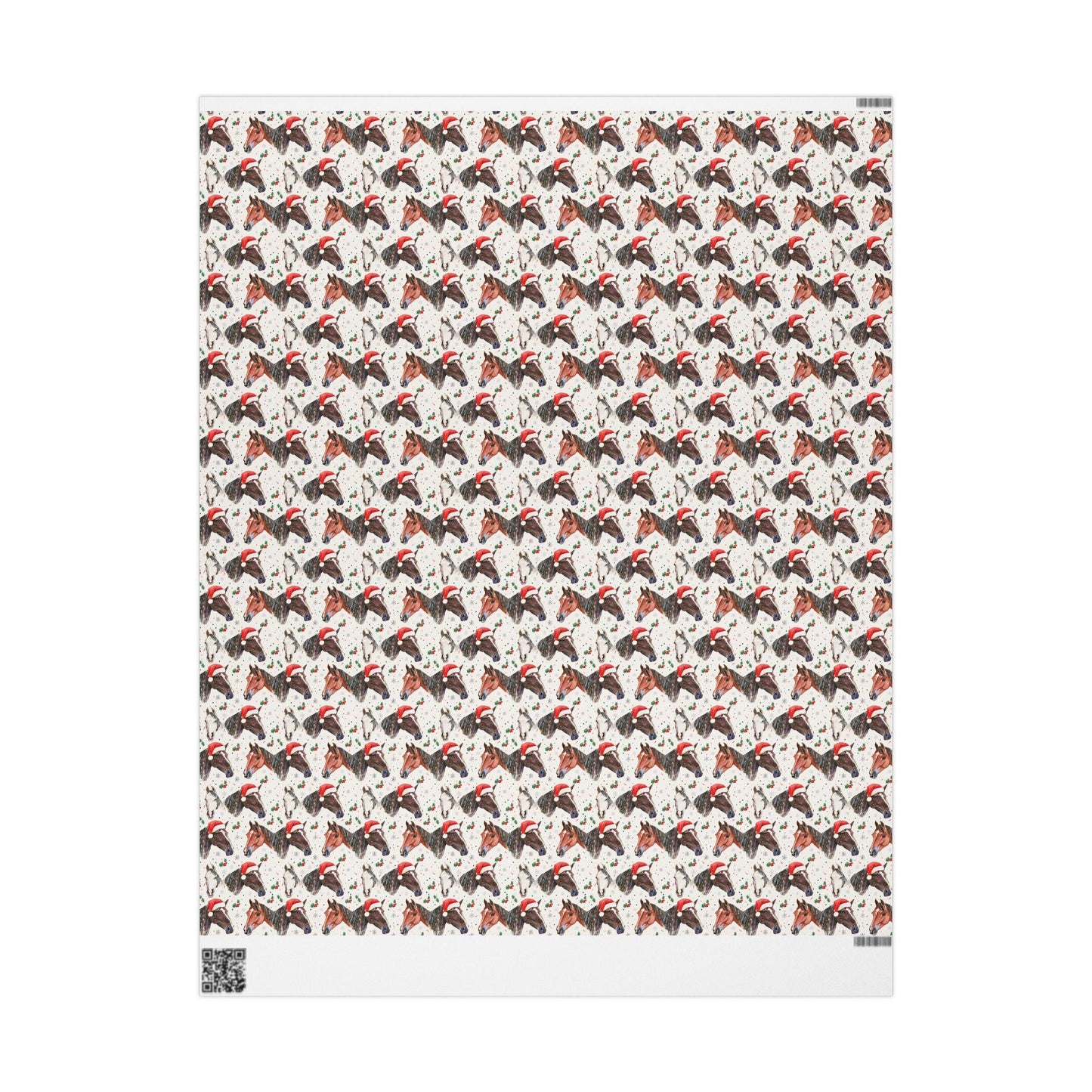 Holiday Horse Wrapping Paper, Cowgirl Christmas Gift Wrap, Winter Equestrian Paper, Riding Present Wrap, Horse Lover Festive Sheet