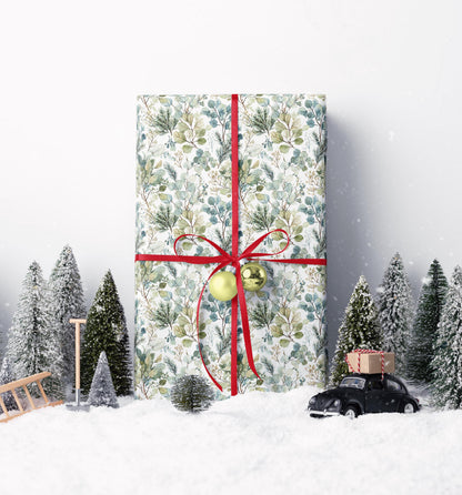 Festive Mistletoe Christmas Wrapping Paper Roll, Elegant Gift Wrap for Holiday Packaging and Presents #9