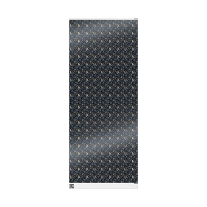 Alternative Christmas Wrapping Paper Roll, Skull and Snowflake Gothic Holiday Gift Wrap #7