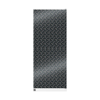 Gothmas Wrapping Paper Roll, Skulls and Gothic Christmas Decor, Dark Holiday Gift Wrap Aesthetic #4