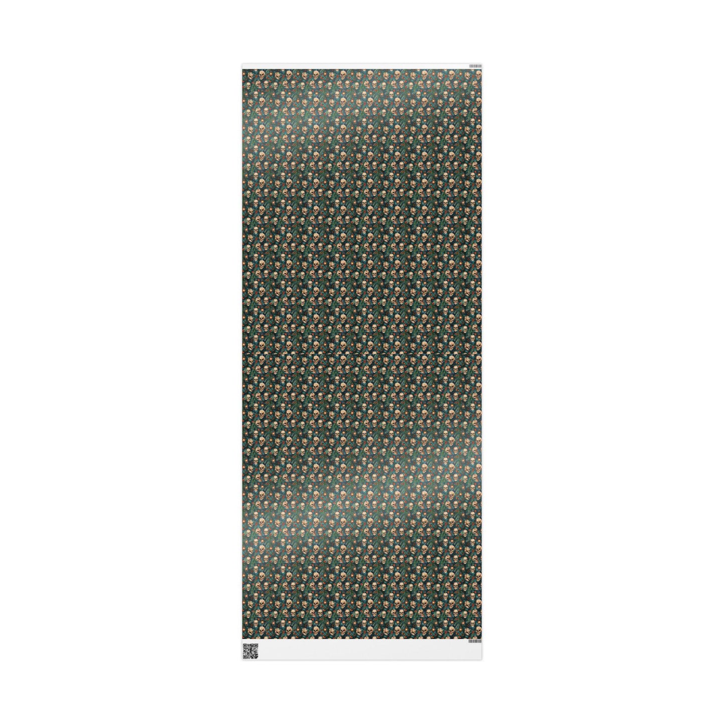 Gothmas Gift Wrap Roll, Skulls Christmas Wrapping Paper with Dark Holiday Spirit and Gothic Mood #19