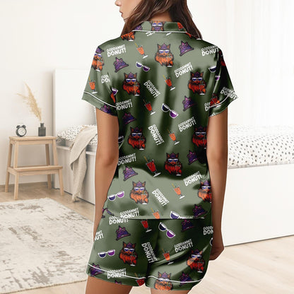 Dungeon Crawler Carl Short Satin Pajamas, Sci Fi Book Pajamas, Dungeon Crawler Carl Pajamas For Fan, Cozy Reading Matching Pajamas Set