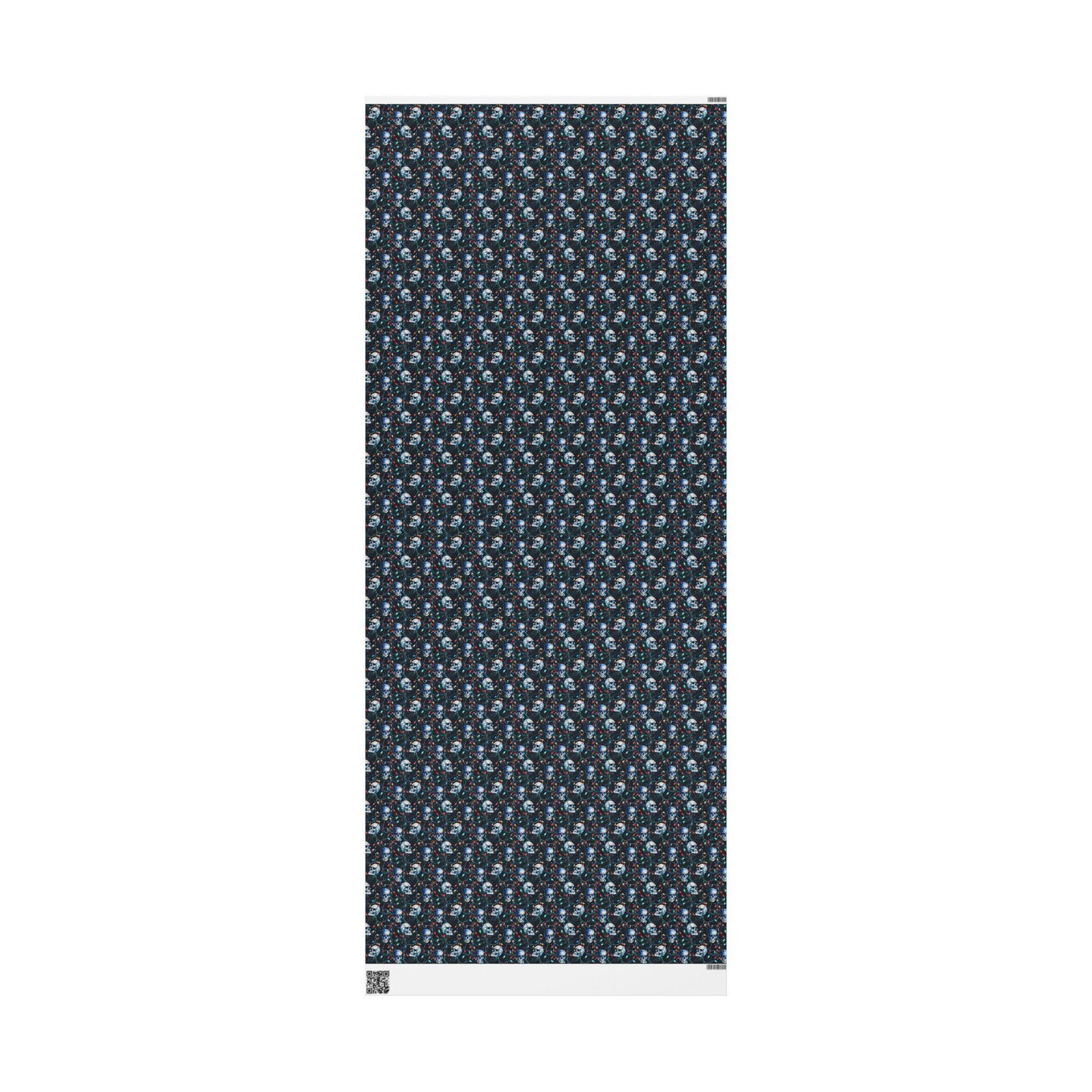 Holiday Wrapping Paper Roll with Skulls, Dark Christmas Gift Wrap for Goth and Horror Fans #18