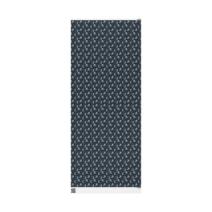 Holiday Wrapping Paper Roll with Skulls, Dark Christmas Gift Wrap for Goth and Horror Fans #18