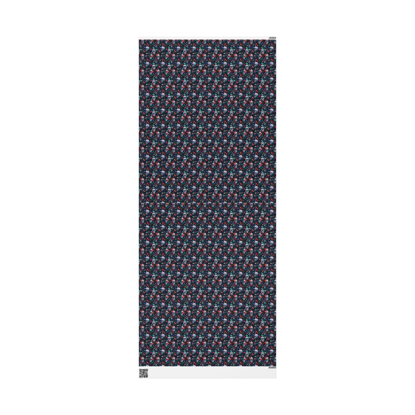 Gothic Skulls Christmas Wrapping Paper Roll, Dark Gothmas Holiday Gift Wrap Creepy Gothic paper #12