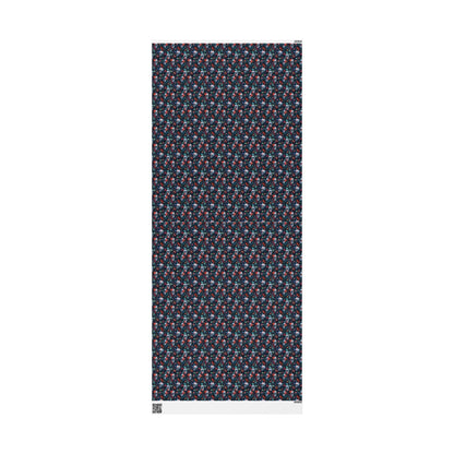 Gothic Skulls Christmas Wrapping Paper Roll, Dark Gothmas Holiday Gift Wrap Creepy Gothic paper #12