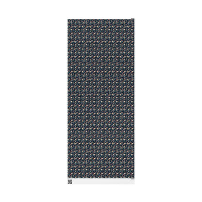 Black and Red Gothic Wrapping Paper Roll, Skull Christmas Gift Wrap for Goth Winter Vibes #16