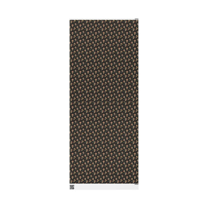 Gothic Christmas Wrapping Paper Roll, Dark Skull Gift Wrap for Spooky Winter Holiday Vibes #24
