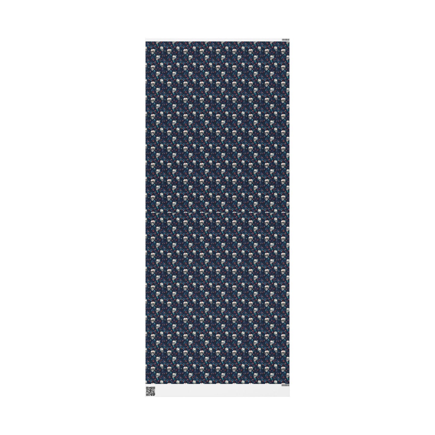 Skull and Snowflake Wrapping Paper Roll, Goth Christmas Gift Wrap for Dark Holiday Aesthetics #15