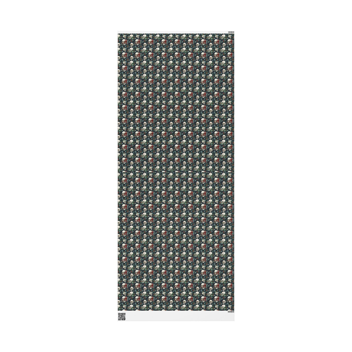 Goth Christmas Gift Wrap Roll, Alternative Holiday Wrapping Paper with Skulls and Stars #23