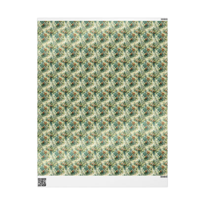 Winter Forest Wrapping Paper Roll, Pinecones and Trees Gift Wrap for Christmas and Holiday Packaging #1