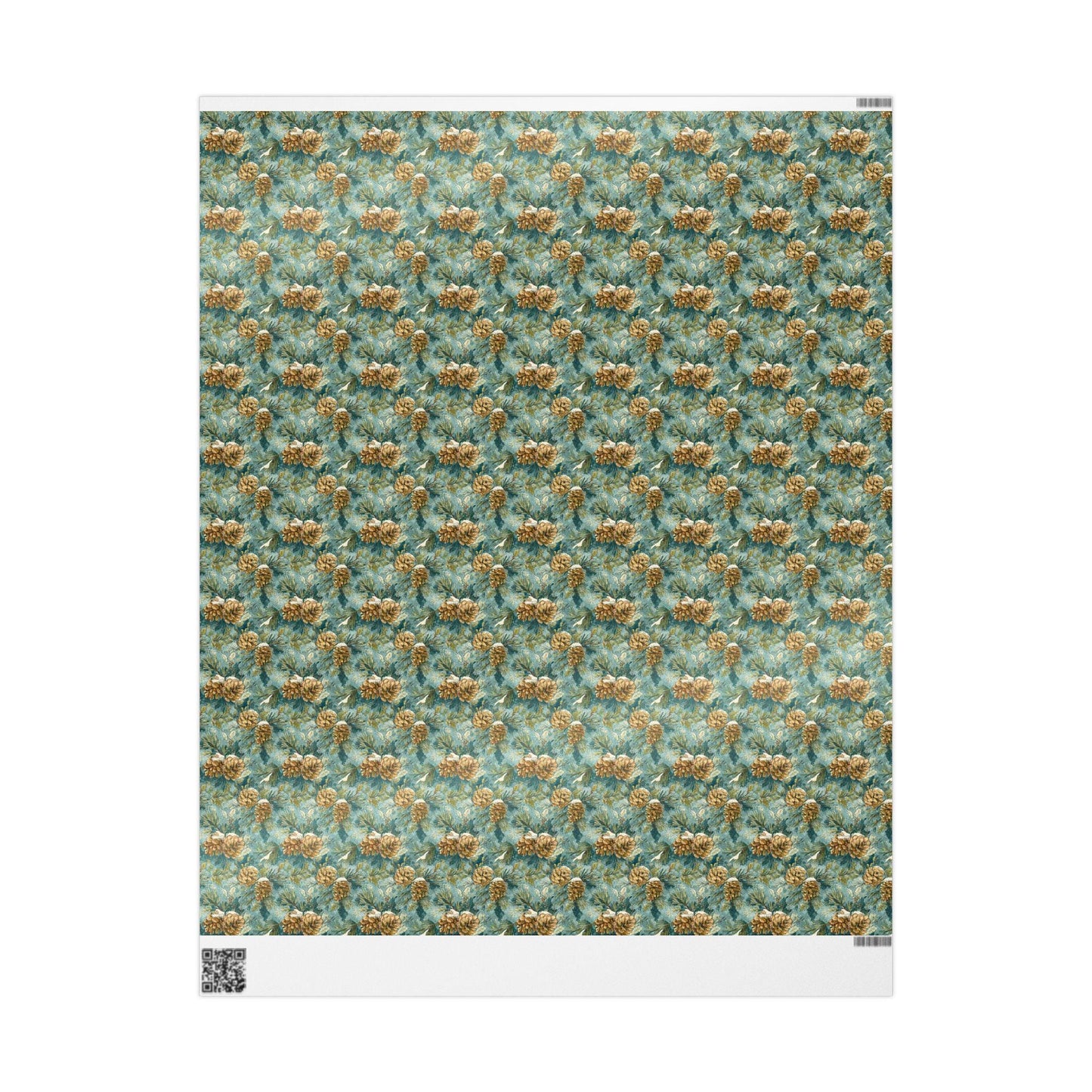 Winter Pinecone Wrapping Paper Roll, Evergreen Tree Gift Wrap for Christmas and Woodland Decor #3