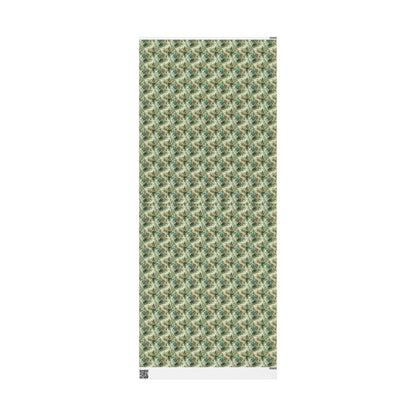 Winter Forest Wrapping Paper Roll, Pinecones and Trees Gift Wrap for Christmas and Holiday Packaging #1