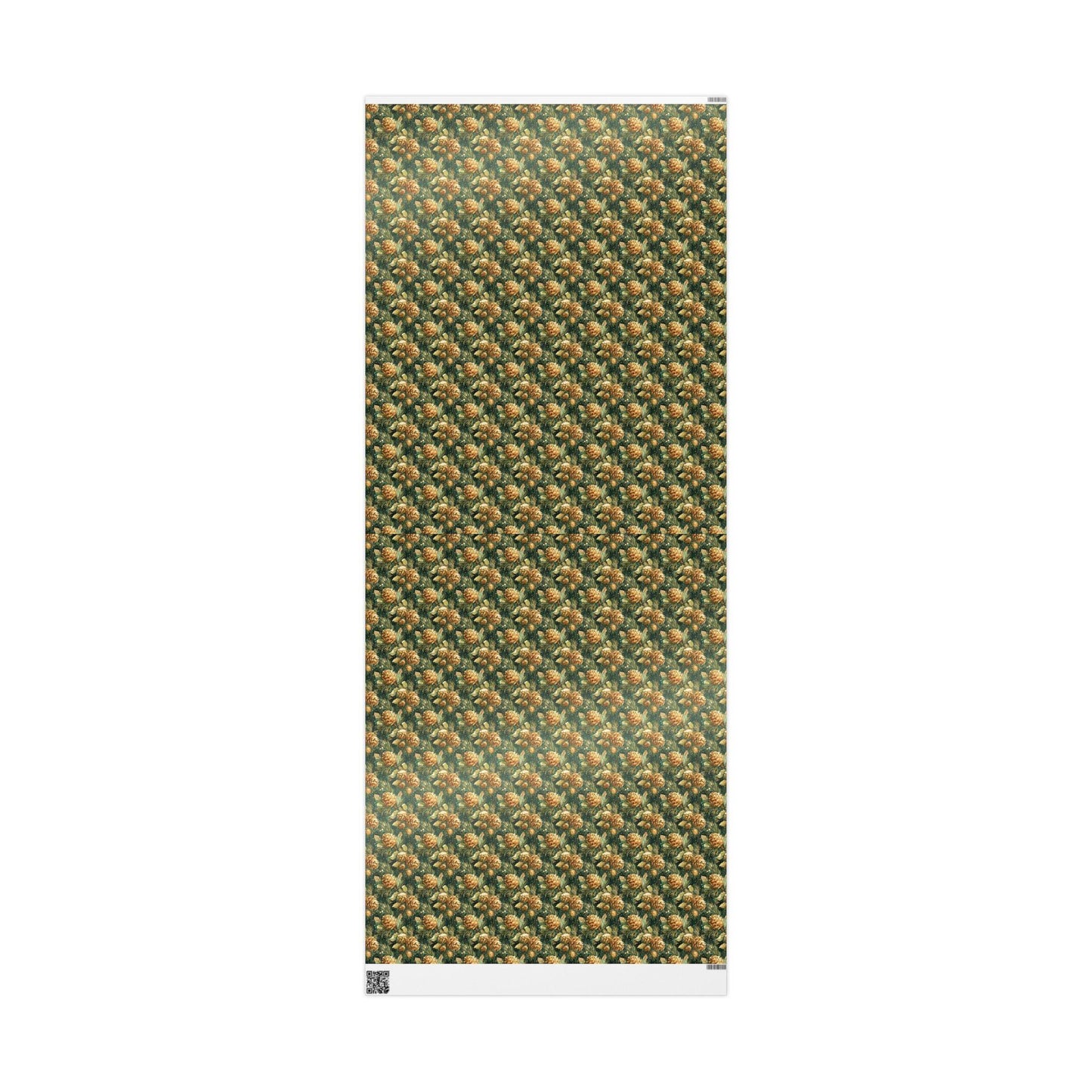 Rustic Christmas Wrapping Paper Roll, Winter Trees and Pinecones Gift Wrap for Holiday Gifts #4