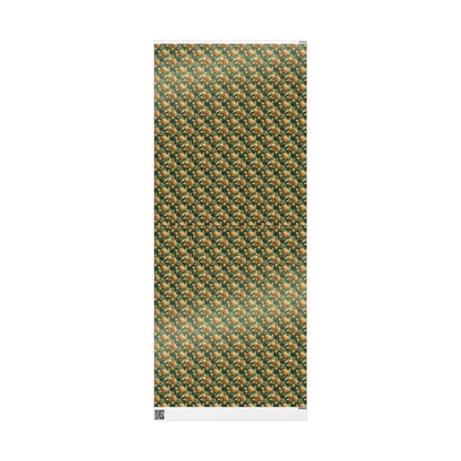 Rustic Christmas Wrapping Paper Roll, Winter Trees and Pinecones Gift Wrap for Holiday Gifts #4