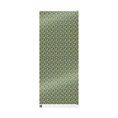 Winter Evergreen Wrapping Paper Roll, Pinecone and Tree Gift Wrap for Holiday and Christmas wrapping paper