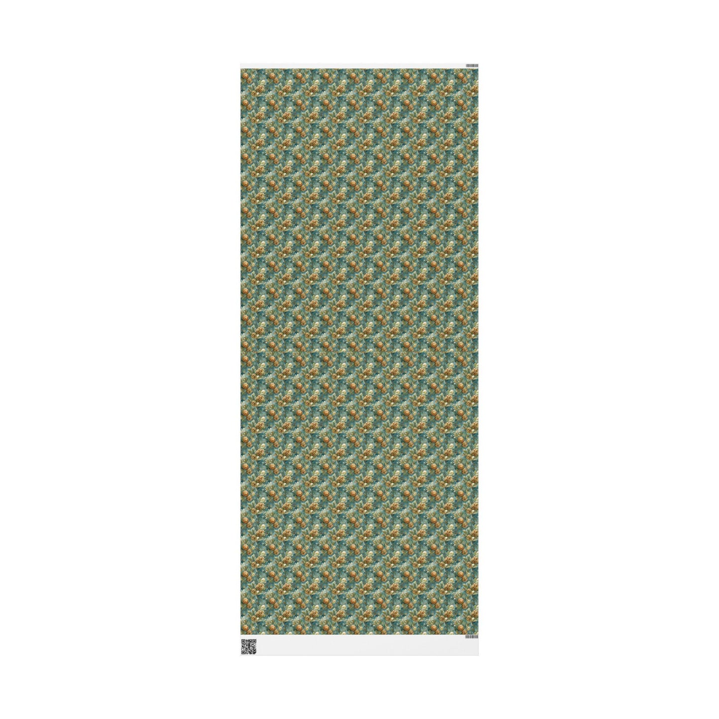 Winter Evergreen Wrapping Paper Roll, Pinecone and Tree Gift Wrap for Holiday and Christmas wrapping paper