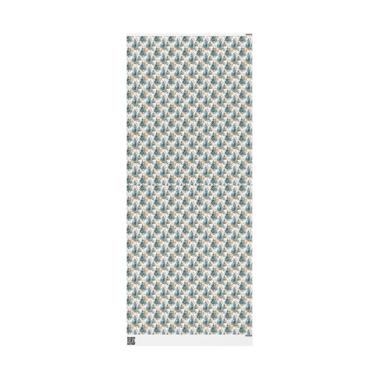 Winter Nature Wrapping Paper Roll with Pinecones and Trees, Christmas Gift Wrap for Outdoorsy Gifts #8