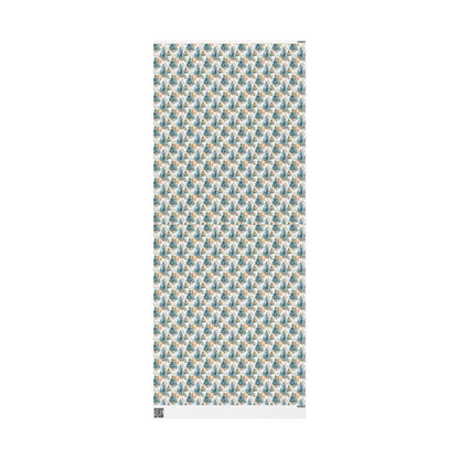 Winter Nature Wrapping Paper Roll with Pinecones and Trees, Christmas Gift Wrap for Outdoorsy Gifts #8