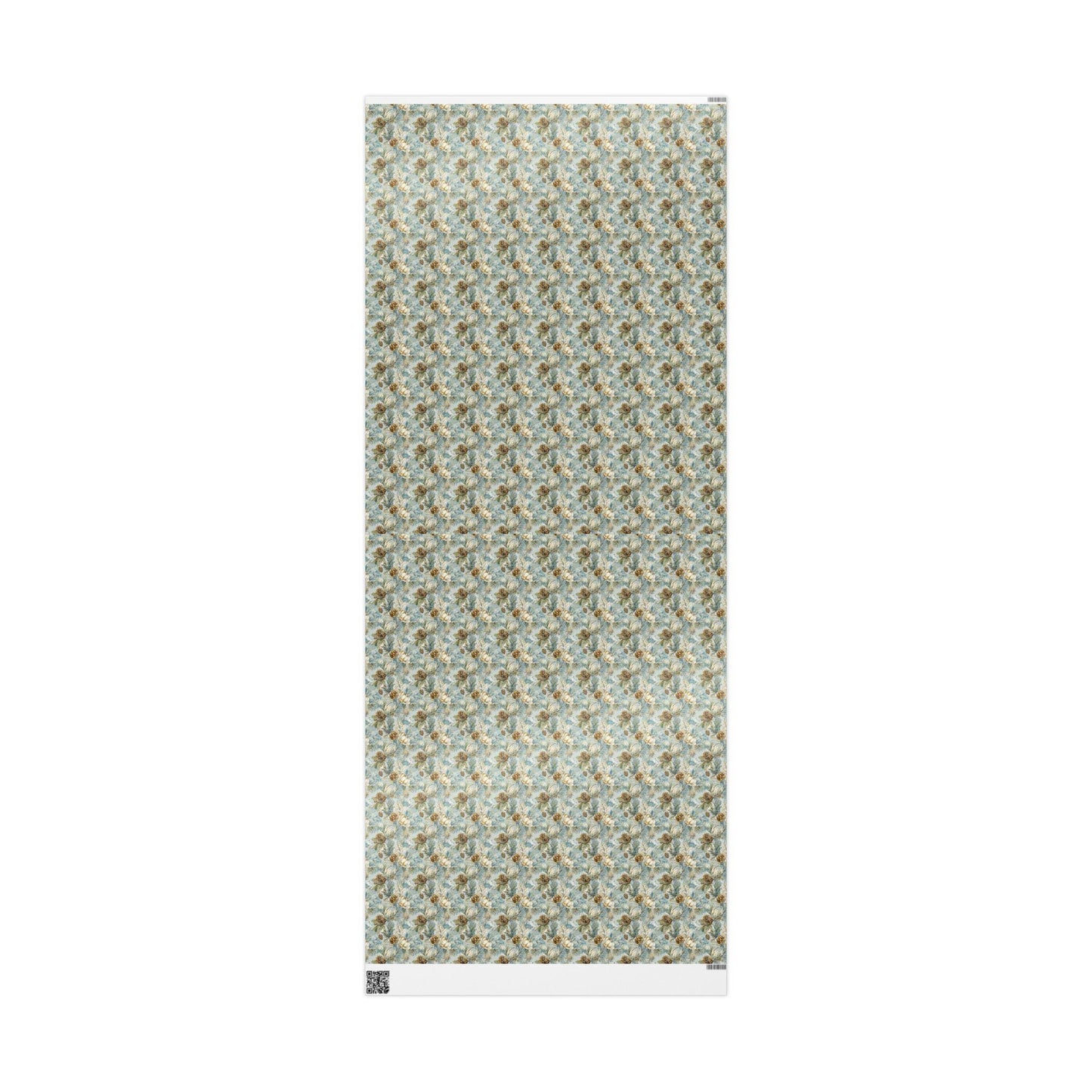 Winter Tree Wrapping Paper Roll, Christmas Gift Wrap with Pinecones and Woodland Decor Theme #13