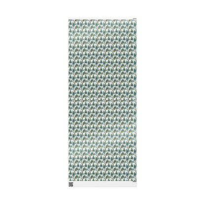 Woodland Christmas Wrapping Paper Roll, Pine Tree and Pinecone Design for Rustic Holiday Wrapping #7