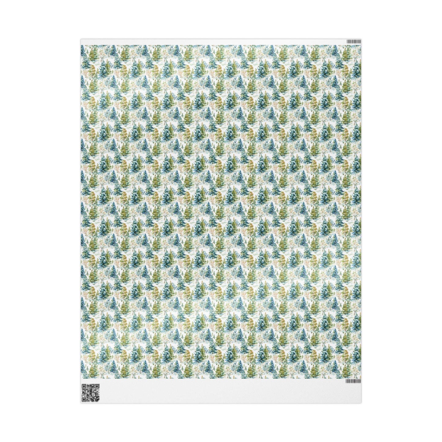 Christmas Pinecone Wrapping Paper Roll, Winter Trees and Forest Design for Cozy Gift Wrapping #10
