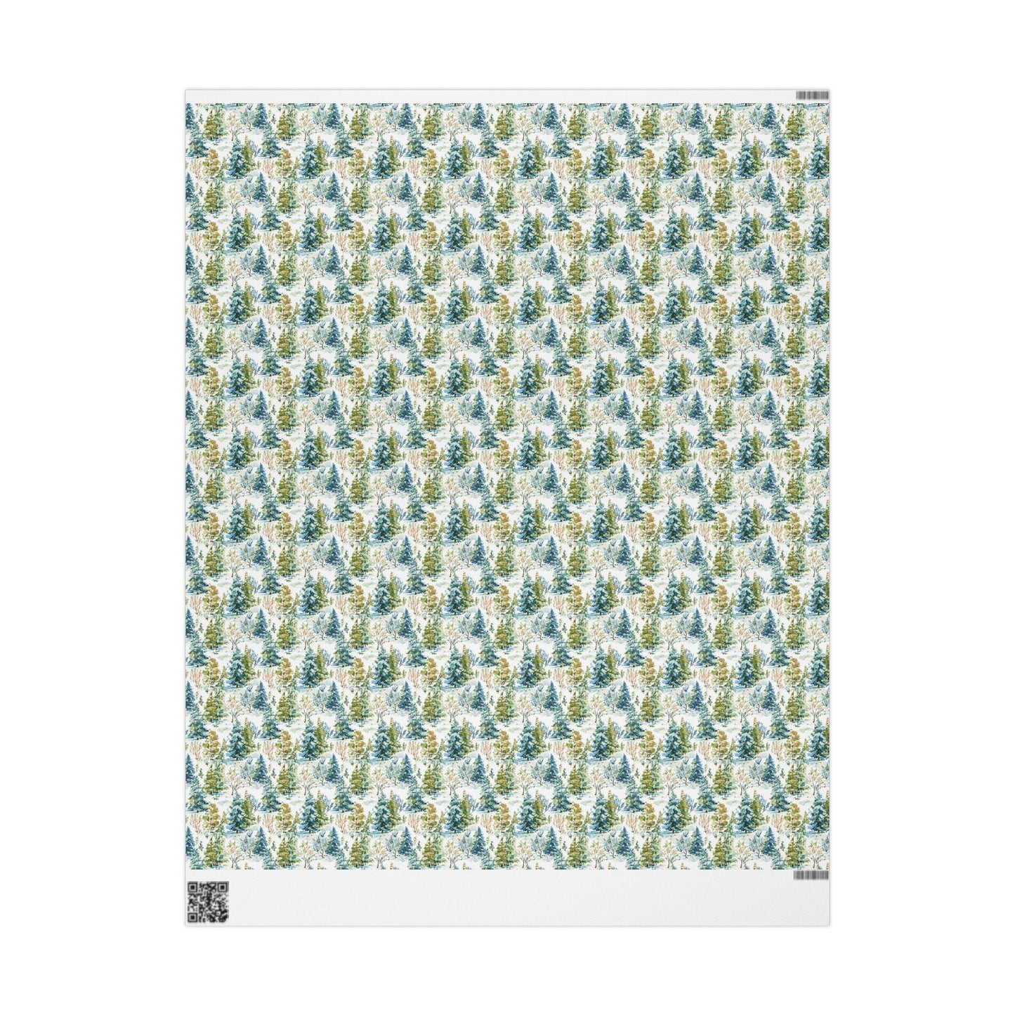 Christmas Pinecone Wrapping Paper Roll, Winter Trees and Forest Design for Cozy Gift Wrapping #10