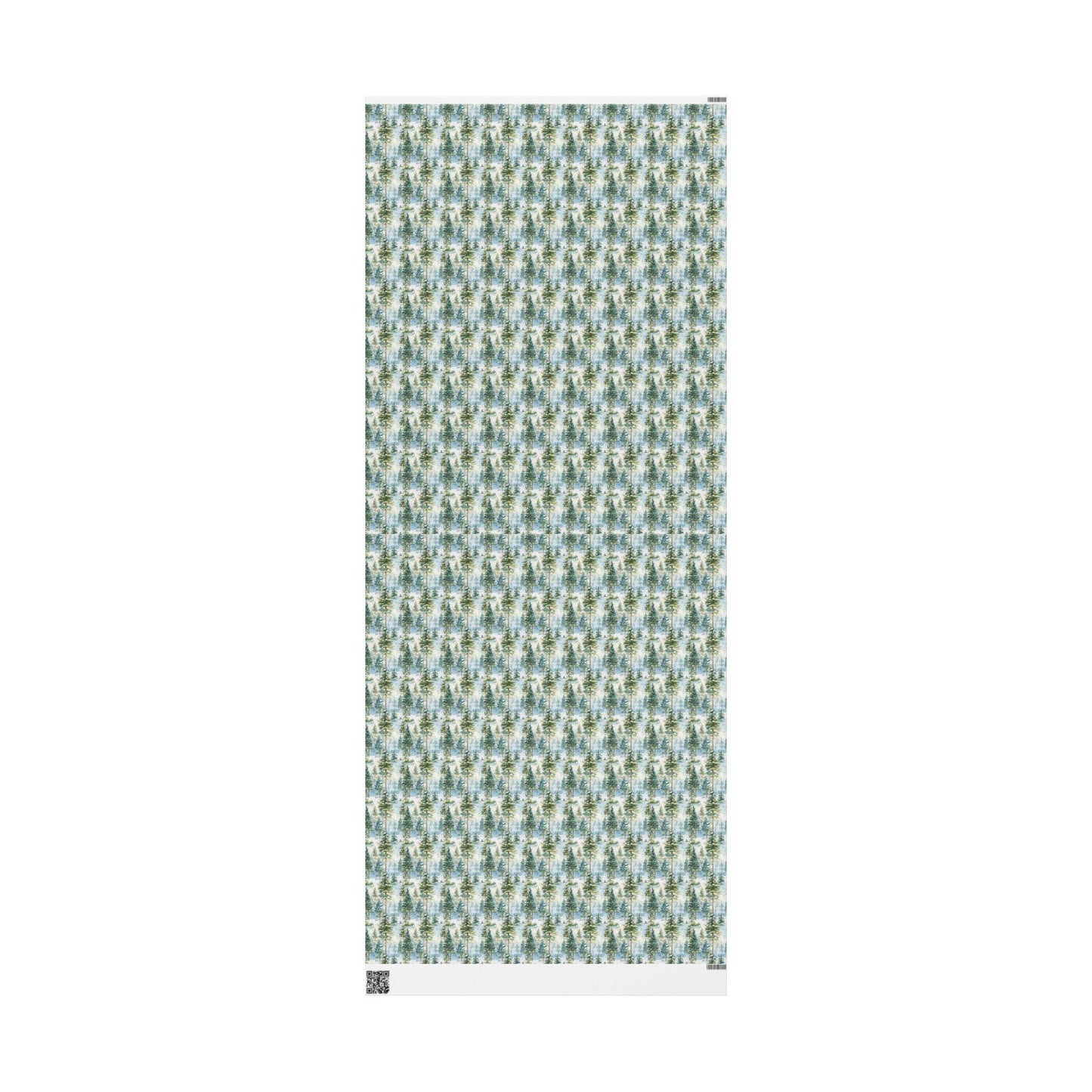 Winter Pine Tree Wrapping Paper Roll, Holiday Gift Wrap with Forest and Pinecone Design #29
