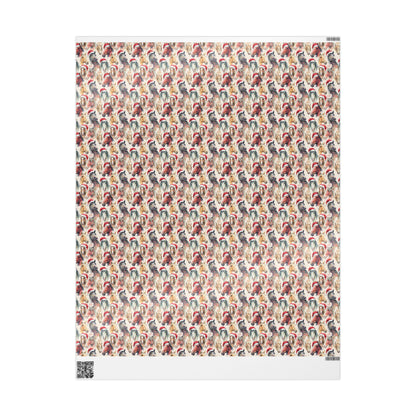 Horse Lover Xmas Wrapping, Equestrian Winter Gift Wrap, Holiday Horse Print Paper, Riding Christmas Wrap, Cowgirl Festive Paper