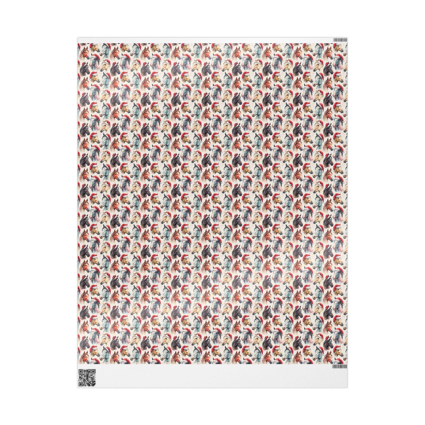 Festive Horse Gift Wrap, Equestrian Xmas Wrapping Paper, Winter Riding Holiday Wrap, Cowgirl Present Paper, Horse Lover Christmas