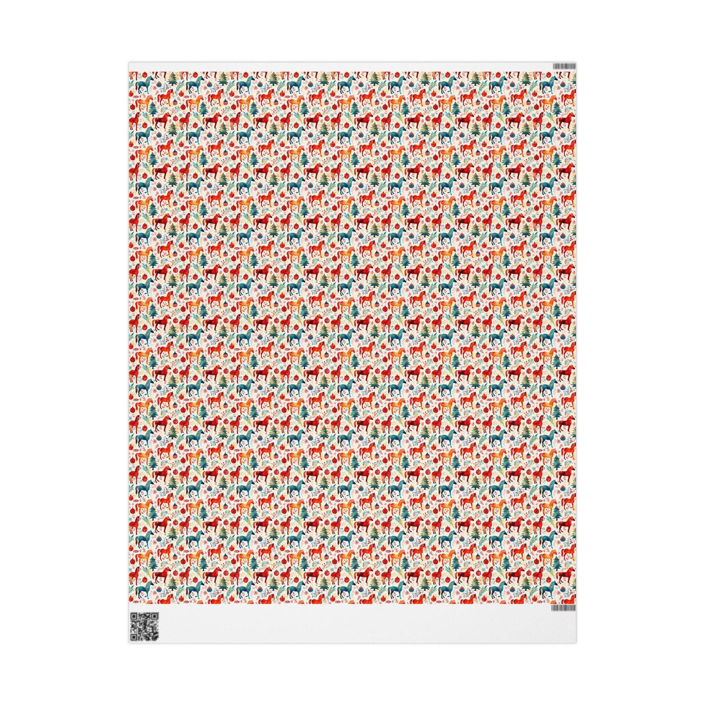 Winter Horse Print Wrap, Equestrian Xmas Wrapping Paper, Holiday Cowgirl Gift Paper, Festive Horse Lover Wrap, Riding Present Sheet
