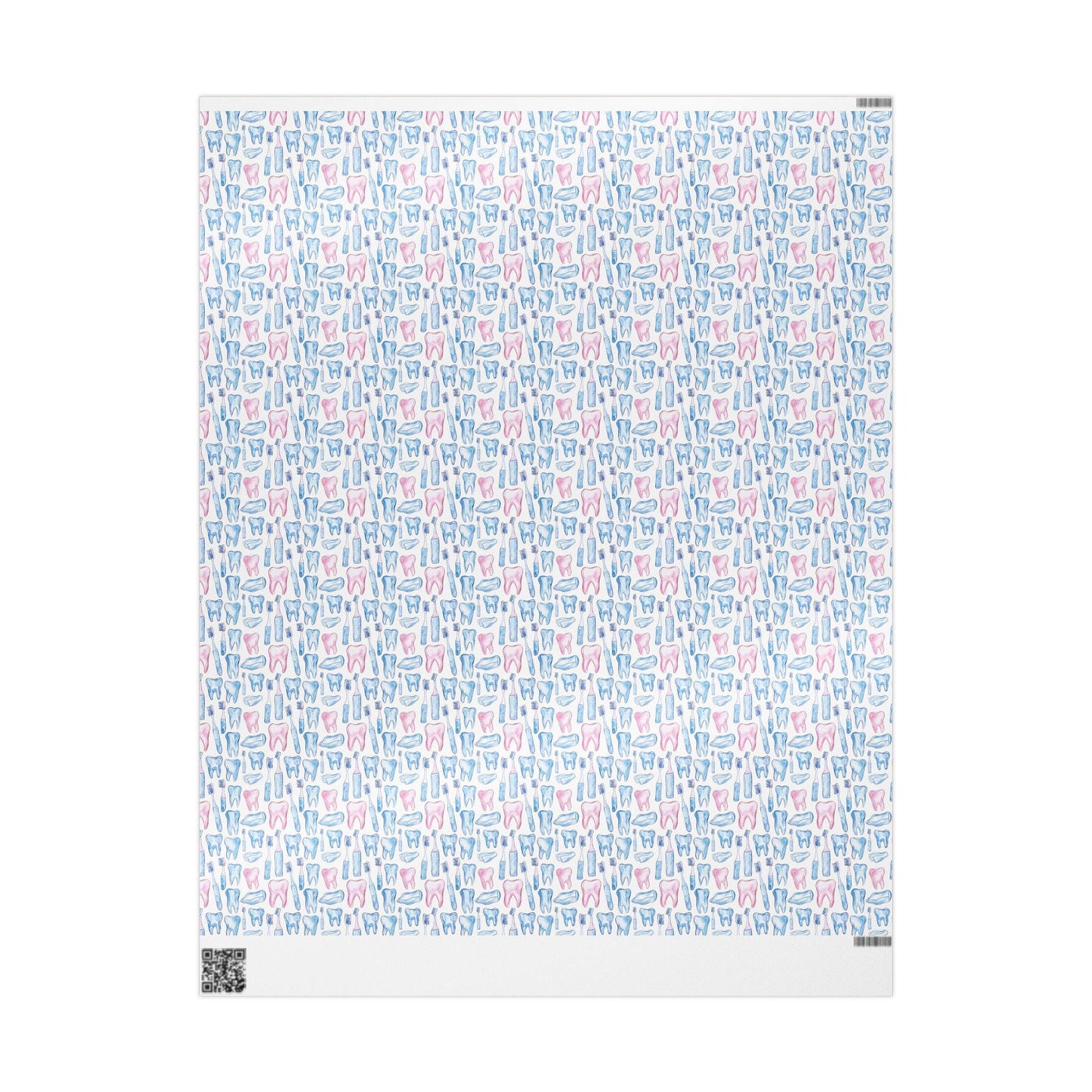 Dental Clinic Wrapping Paper, Tooth Design Gift Wrap, Orthodontist Print Fun Gift Wrap for Dental Office Dentist and Hygienists