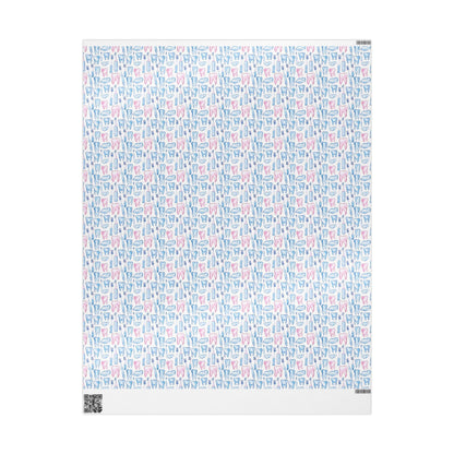 Dental Clinic Wrapping Paper, Tooth Design Gift Wrap, Orthodontist Print Fun Gift Wrap for Dental Office Dentist and Hygienists