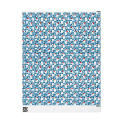 Tooth Print Gift Wrap, Dentist Office Decor, Dental-Themed Wrapping Christmas Fun Gift Wrap for Dental Office Dentist and Hygienists