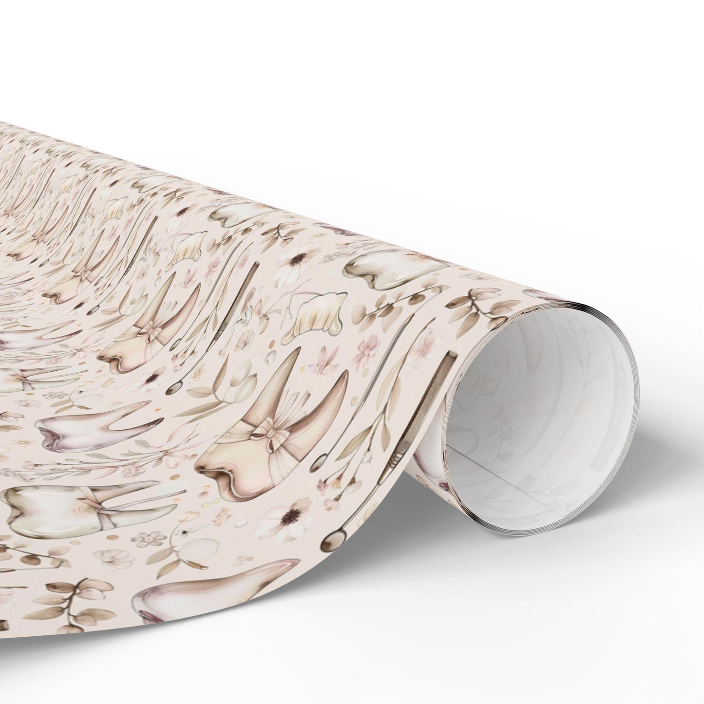 Tooth Design Wrapping Paper, Dental Office Decor, Dentist Gift Wrap Fun Gift Wrap for Dental Office Dentist and Hygienists