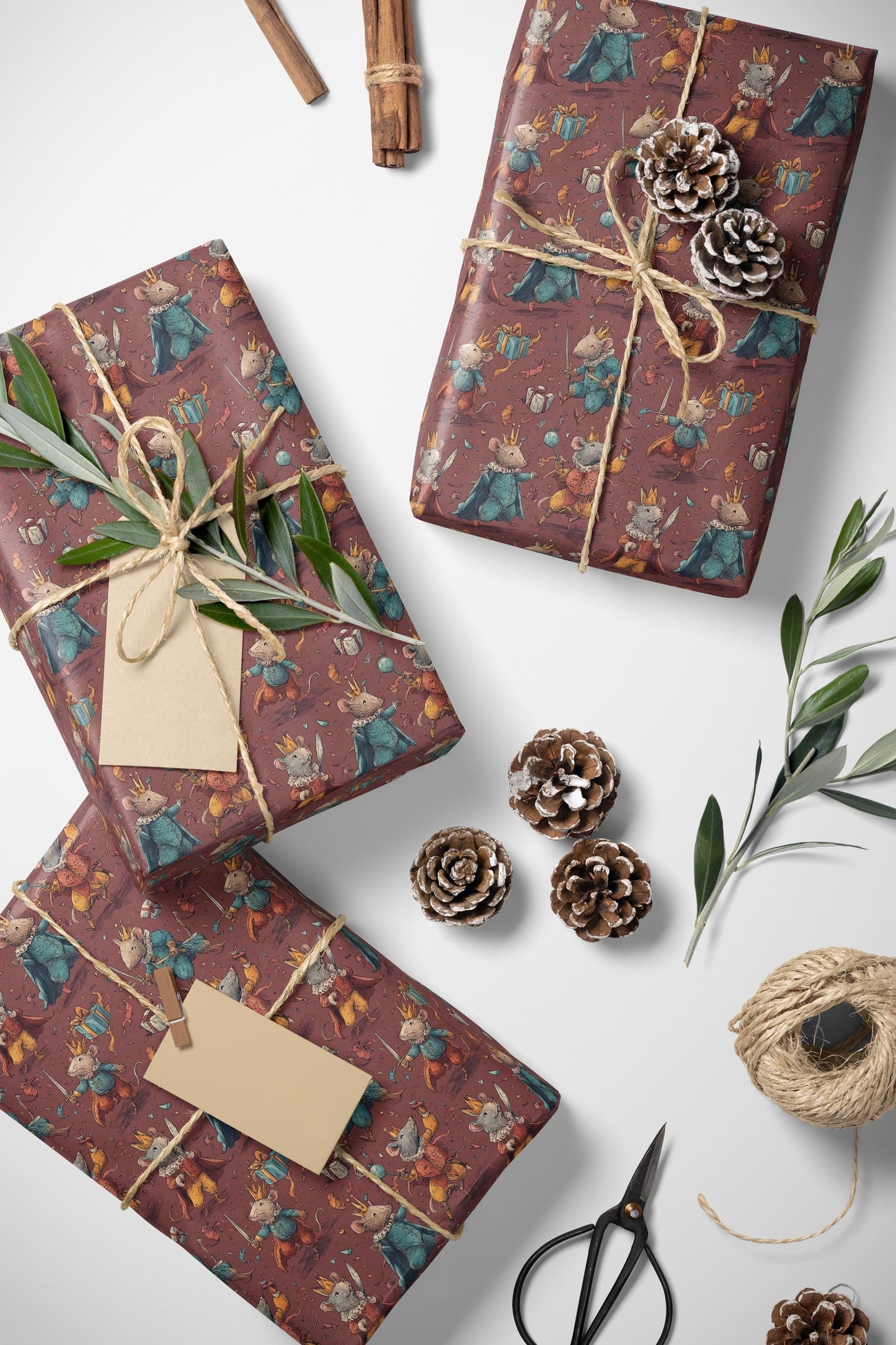 Classic Nutcracker Christmas Wrapping Paper Roll, Festive Holiday Gift Wrap for Winter Presents #7