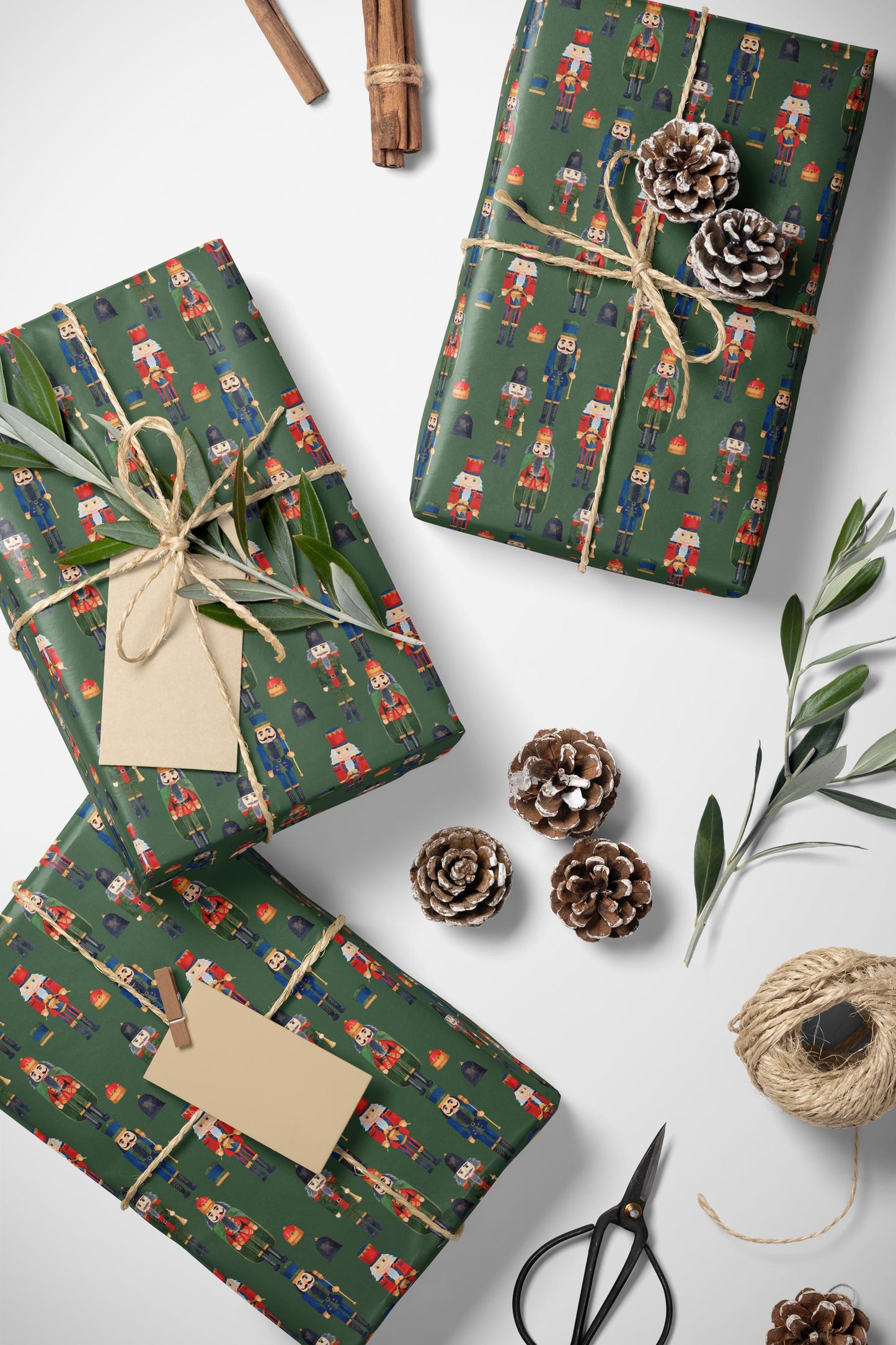 Nutcracker Ballet Wrapping Paper Roll, Christmas Gift Wrap with Soldiers, Drums, and Holiday Charm #4