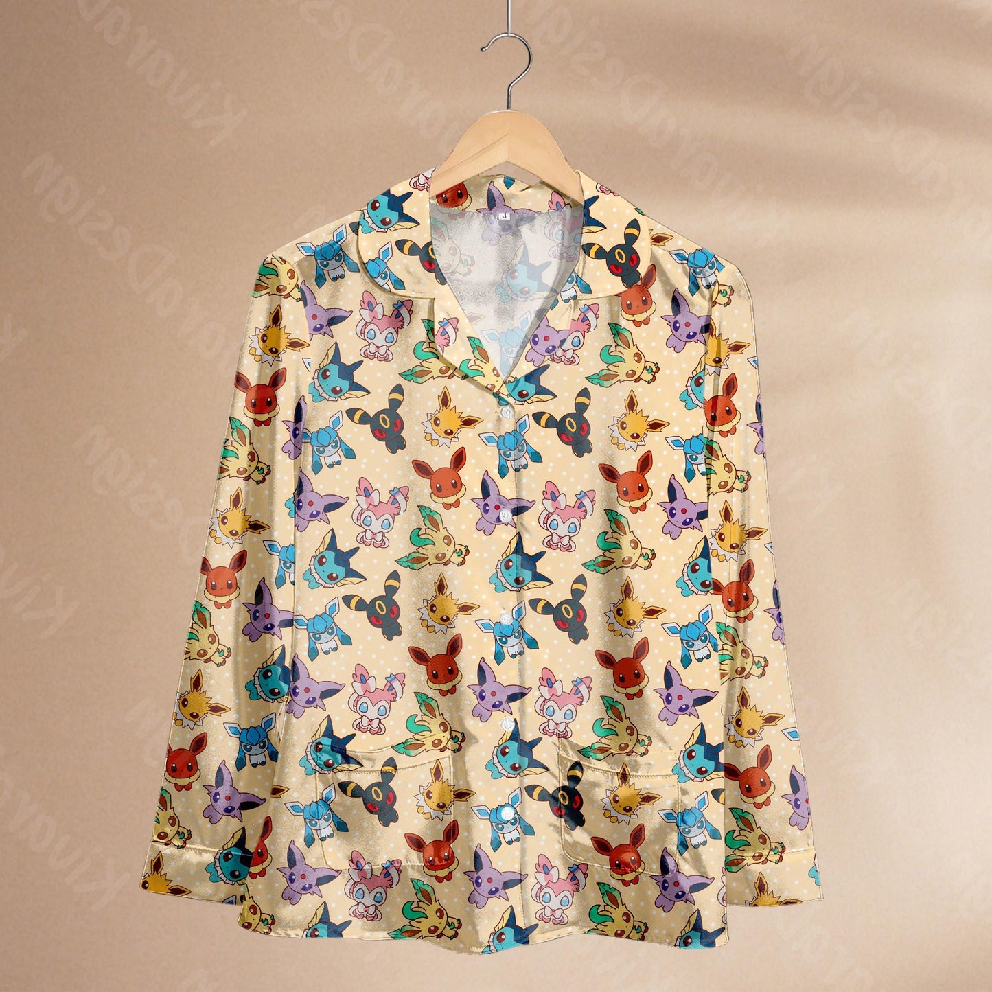 Evolution Chibi Pajamas Anime Pajamas Set Cute Pajamas Comfort for Adult Fans