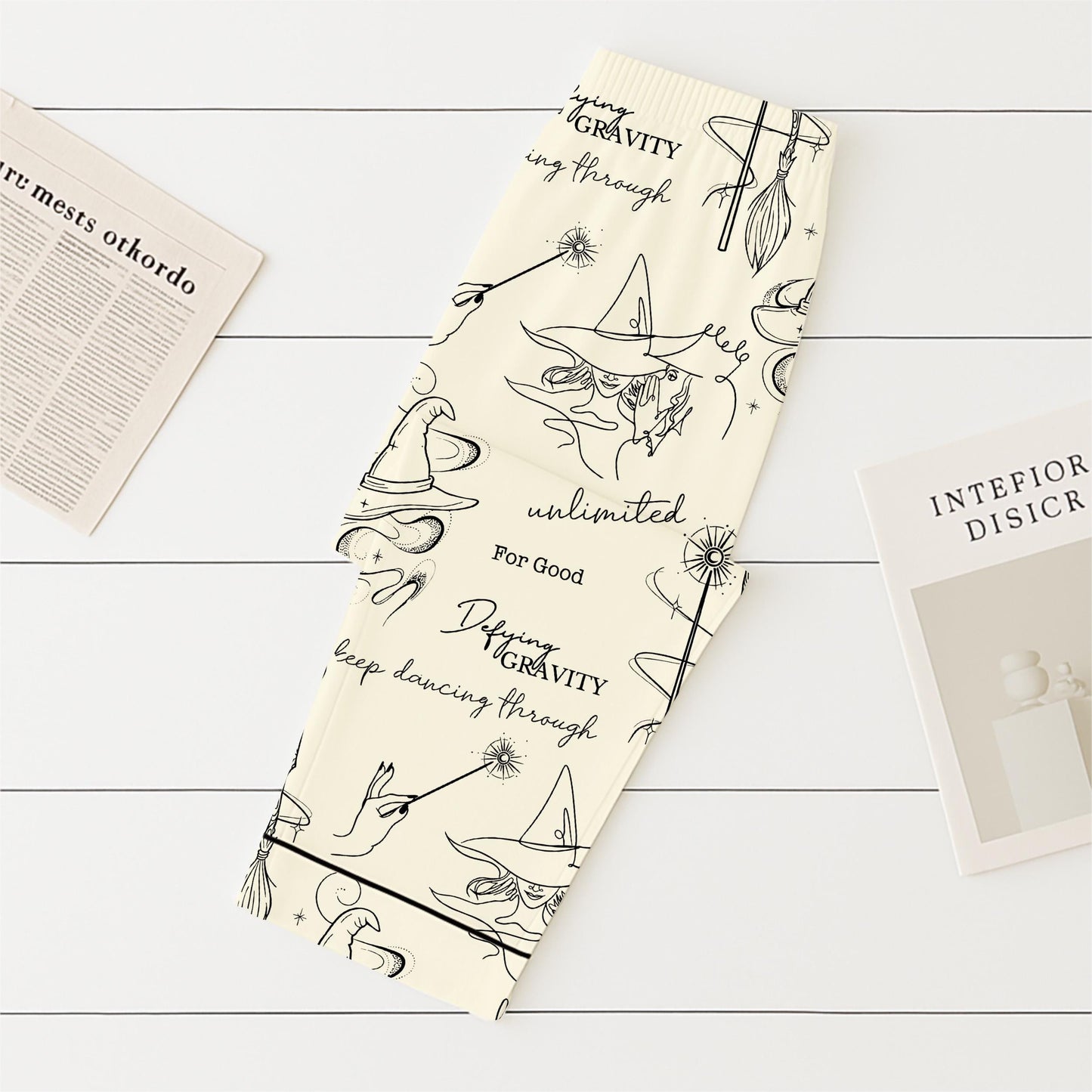 Halloween Witch Pajamas Set, Defying Gravity Sleepwear, Wizard Musical Movie Homewear, Changed For Good Shirt, Spooky Season Gift