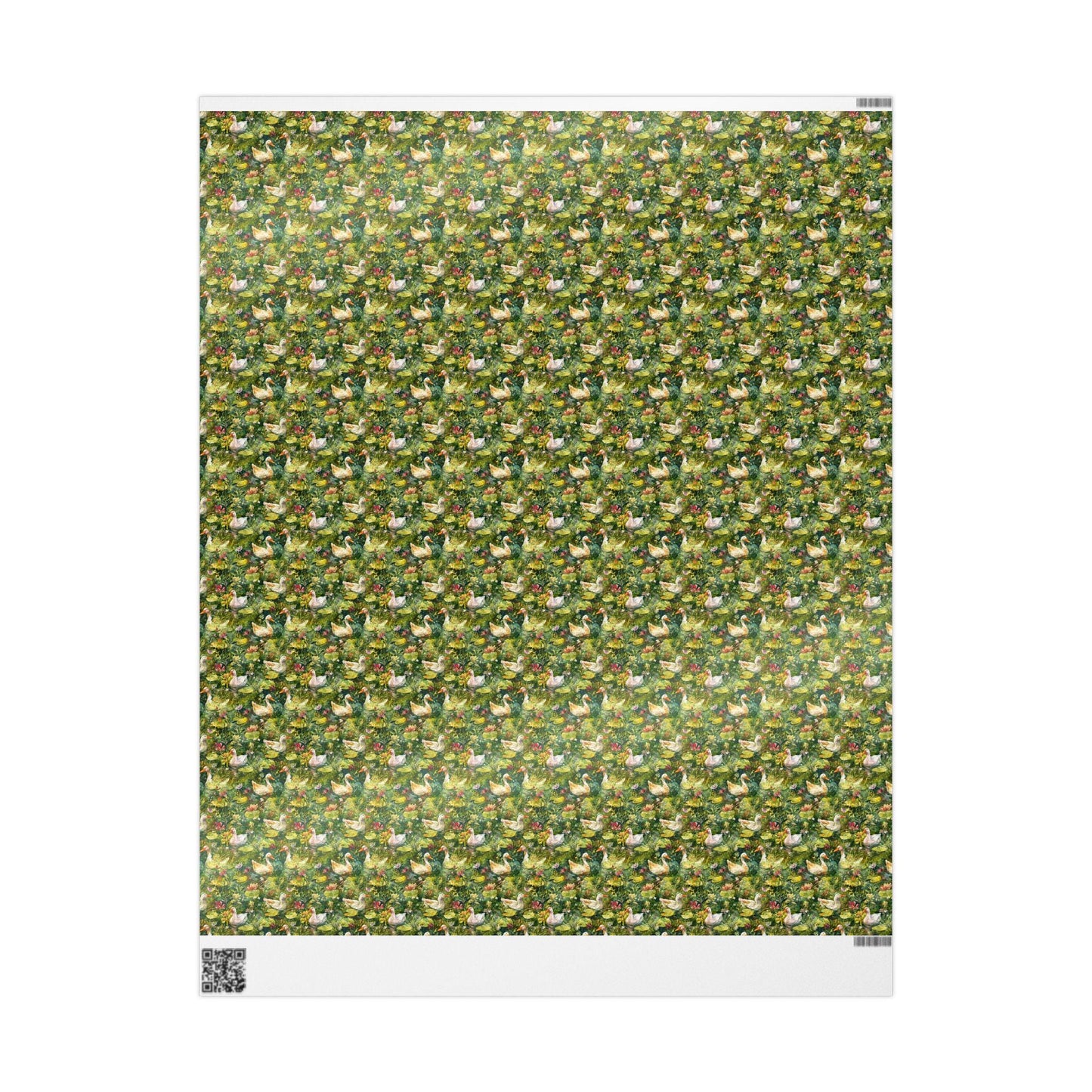 Goose and Botanical Flower Wrapping Paper for Country Birthday Garden party Baby Shower Gift Wrap, Wrapping rolls for Spring Summer wedding