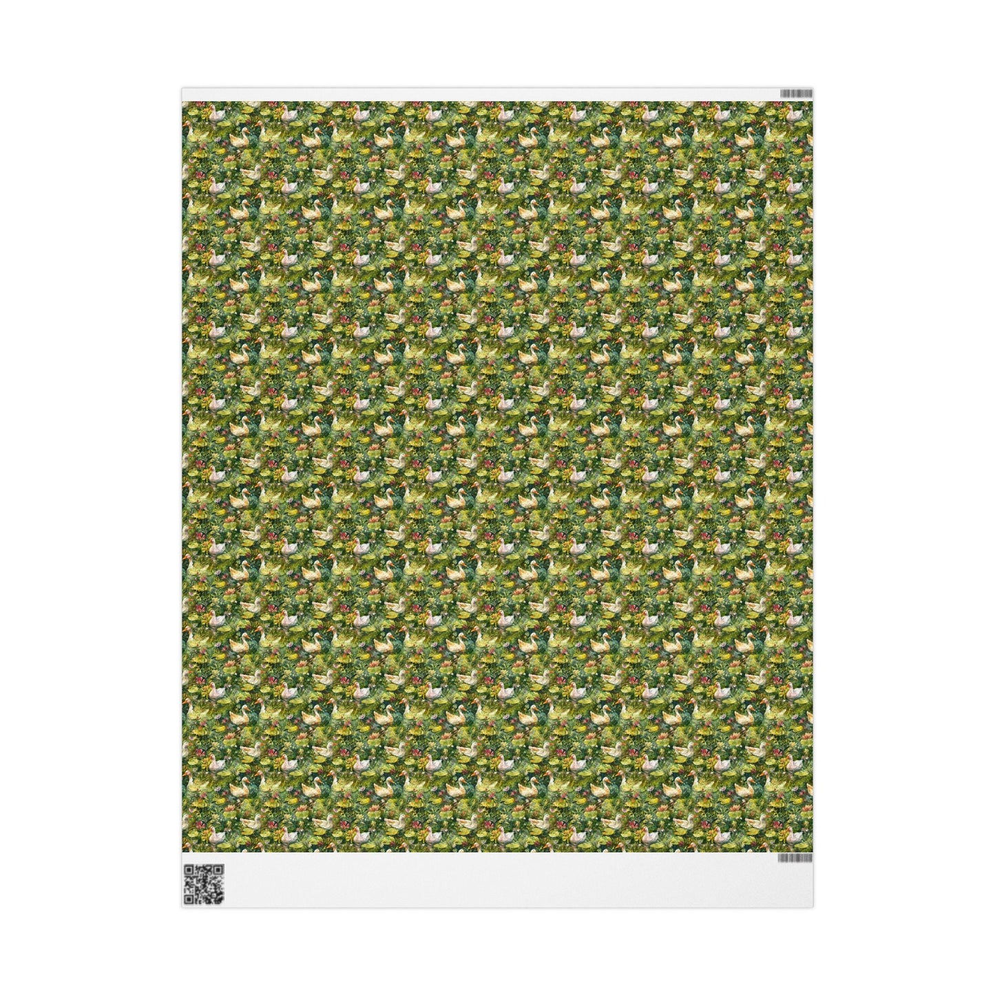 Goose and Botanical Flower Wrapping Paper for Country Birthday Garden party Baby Shower Gift Wrap, Wrapping rolls for Spring Summer wedding