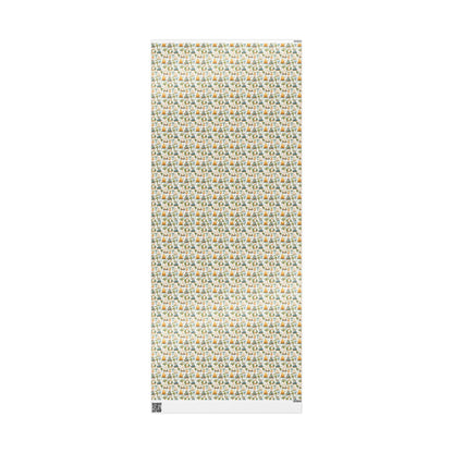 Yoga Animals Gift Wrap Roll with Meditative Pose Design, Wrapping Paper for Holiday, Retreat, or Yoga Instructor Gifts #19