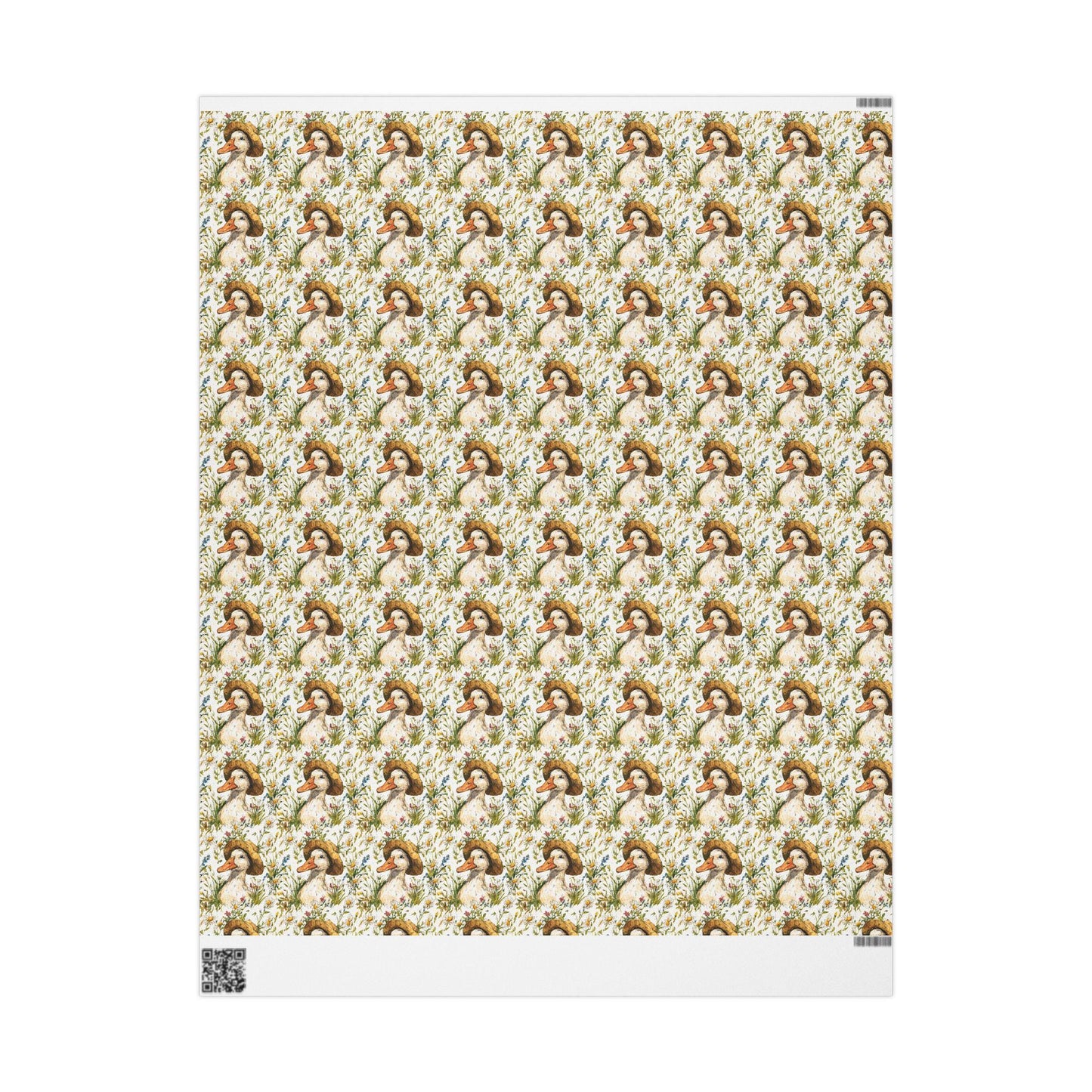 Wildflower and Goose Wrapping Paper for Baby Girl Gifts | Nature Themed Gift Wrap for New Moms and Baby Showers, Plant Moms gift wrap