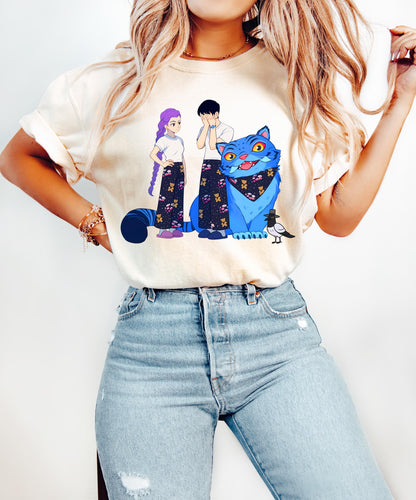 Kpop Demon Hunters Tiger Gift Shirt, Derpy the Tiger And Bird Demon Hunter Tiger Shirt, Hunters Tiger Fan, Animal Shirt, Kpop Movie Fan Gift